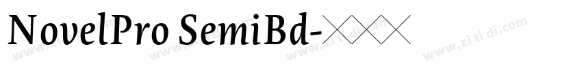 NovelPro SemiBd字体转换